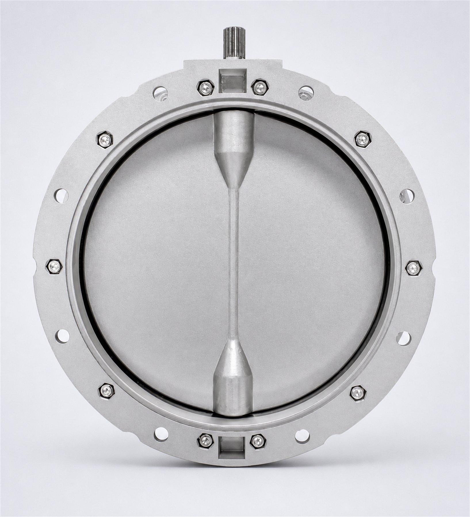 Circular powder-service butterfly valve
